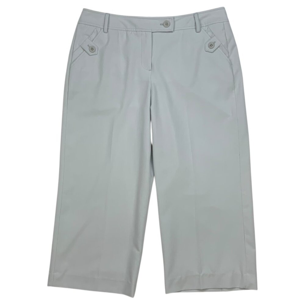 Sandro Sportswear Pants 10 Gray Cropped Wide Leg